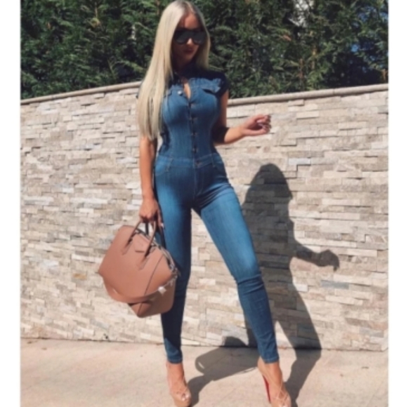Fashion Nova Pants - Denim Jumpsuit